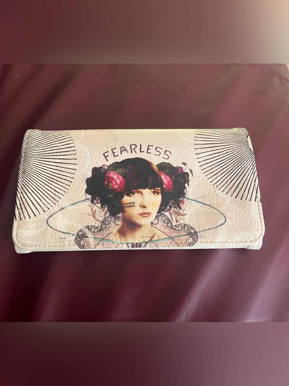 NWT PAPAYA ART TRIFOLD FEARLESS WALLET